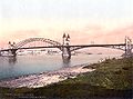 The former bridge across the Rhine about 1900