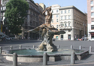 La Fuente del Tritón o fontana del Tritone.