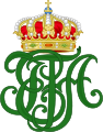 Royal Monogram of Frederick Augustus, Prince of Anhalt-Zerbst.svg