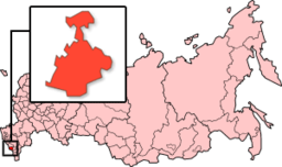 Nordossetiens placering i Rusland