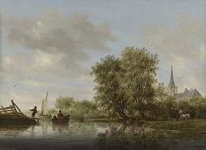 landscape, boats on the river