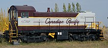 S3 660hp Diesel-Electric Locomotive, built 1957 for the Canadian Pacific Railway to designs by Alco-GE S3DieselElectricLocomotiveSRM.jpg