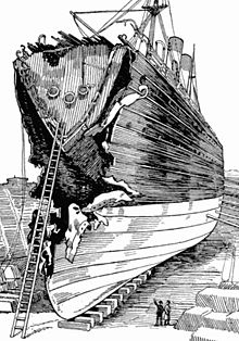 Illustration of the damaged bow of Florida SS Florida.jpg