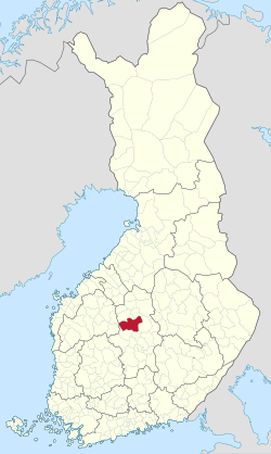 Ubicación de Saarijärvi en Finlandia