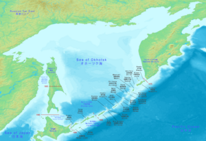 Ohotsko Morje: Geografija, Obseg, Otoki