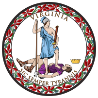 The state seal of Virginia.