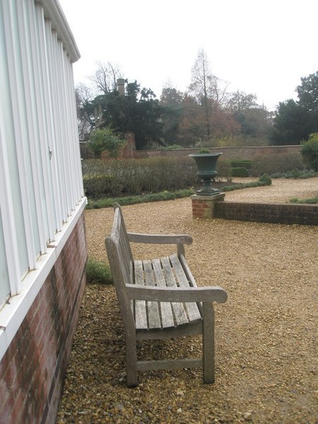 File:Seat in the walled garden at Staunton Country Park - geograph.org.uk - 1592354.jpg