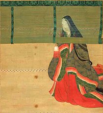 Sei Shōnagon op een tekening uit de late 17e eeuw