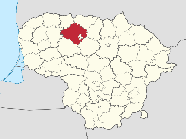 Siauliai district in Lithuania.svg