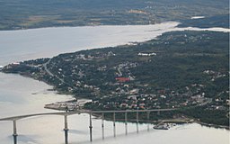 Utsikt över Silsand och Gisundsbron.