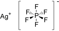 Structural formula of silver hexafluorophosphate