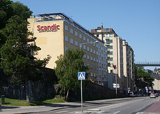 Scandic Sjöfartshotellet, fasad mot Katarinavägen.