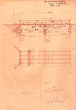 Скица за изградба на мост на Лакавица од 1938 година
