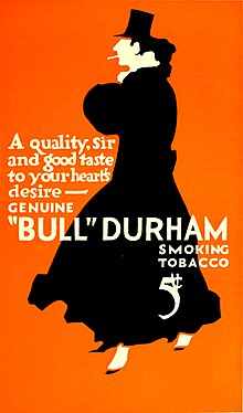 A quality, sir and good taste to your heart's desire—GENUINE "BULL" DURHAM SMOKING TOBACCO 5¢