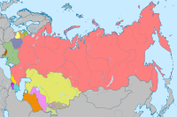 Sovjetunionen 1956–91. • Avskaffad: Karelsk-finska SSR. • Not: Krim hade 1954 överförts från Ryska SFSR till Ukrainska SSR.