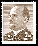 Вальтер Ульбріхт на поштовій марці НДР, номінал 2 марки