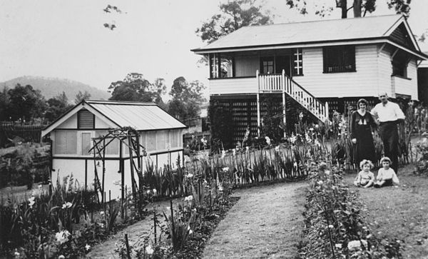 A back yard in Brisbane, Queensland, Australia, in 1929