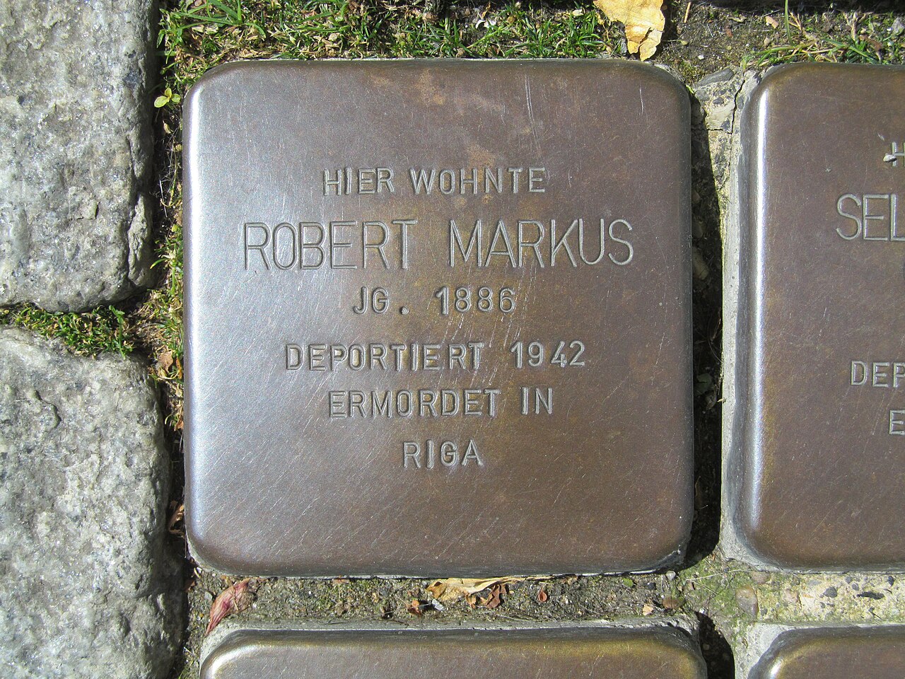 der Stolperstein für Robert Markus