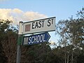 Road sign in the town of Esk, Queensland.