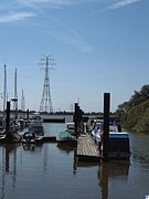 Tragmast Elbekreuzung 2 auf Lühesand