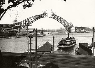 Sydney Ferry KULGOA leaving Lavender Bay wharf 19 July 1930.jpg