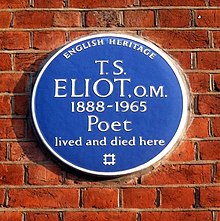Fotografia di una placca blu installata dall'English Heritage