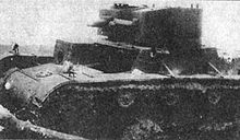 The prototype of the TMM-1 light infantry tank during tests in early 1932 TMM-1 during tests.jpg