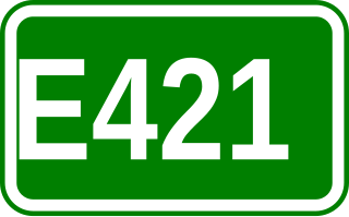 <span class="mw-page-title-main">European route E421</span> Road in trans-European E-road network