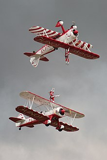 Team Guinot at the 2008 'Flying Legends' air show in Duxford, UK Team Guinot wingwalker.jpg