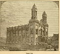 Etching of the original Temple Sinai from the Visitors Guide to New Orleans