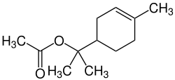 Structural formula of terpinylacetate