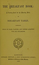 The title page of Hill's 1865 work The Breakfast Book