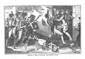 "Death of Major Kennedy and Moses Doan" from Annals of the Revolution; or, a History of the Doans The Doans Gang Illustration From Annals Of The Revolution Or A History Of The Doans By H.K. Brooke Title Page 1843.png