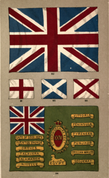 No. 94: Regimental flag of the 24th Regiment of Foot. The Flags of the World Plate 10.png