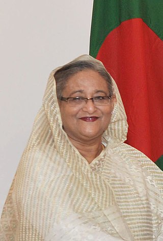 <span class="mw-page-title-main">Sheikh Hasina</span> Prime Minister of Bangladesh (1996–2001, 2009–present)