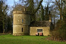 The Round House at Cirencester Park may have inspired the design The Round House - Cirencester Park - geograph.org.uk - 531434.jpg