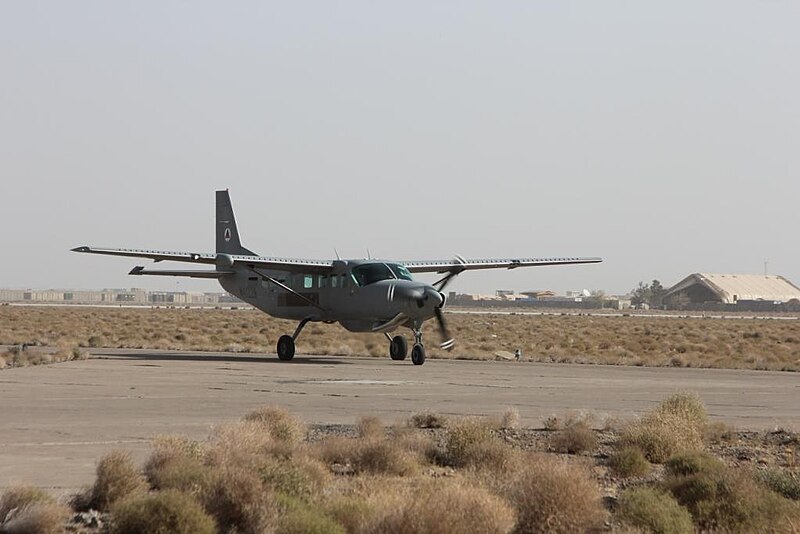 File:The first of six new Cessna 208B’s to be used for the Afghan Air Force undergraduate pilot training program arrived at Shindand Air Base, Afghanistan (111024-F-ZZ999-100).jpg