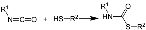 Preparation of thiol urethanes from isocyanate and thioalcohol