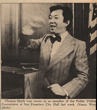 <span class="mw-page-title-main">Tom Hsieh</span> San Francisco supervisor from 1986 to 1997