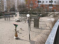 Tømrersparket som den så ud inden renoveringen 2011 set fra Timmermansgatan.