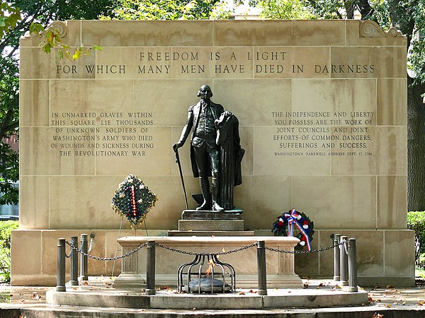 The Tomb of the Unknown Revolutionary War Soldier in Philadelphia