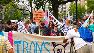 First trans solidarity rally and march, Washington, DC USA (2015) Trans Solidarity Rally and March 55433 (17609758399).jpg