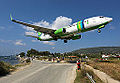 Transavia Airlines Boeing 737-800 being welcomed at Skiathos by planespotters.jpg