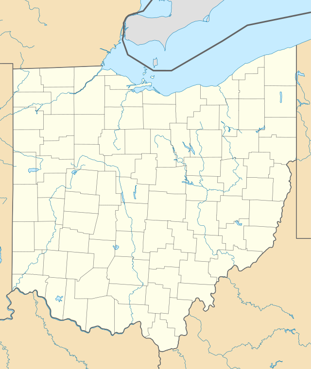 Mapa konturowa Ohio