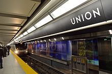 The station includes access to the Toronto subway system. UnionTTCStation.jpg