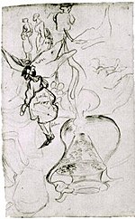 Van gogh Still Life Can, Books, Wineglass, Bread and Arum; Sketch of Two Women and a Girl f1650r.jpg
