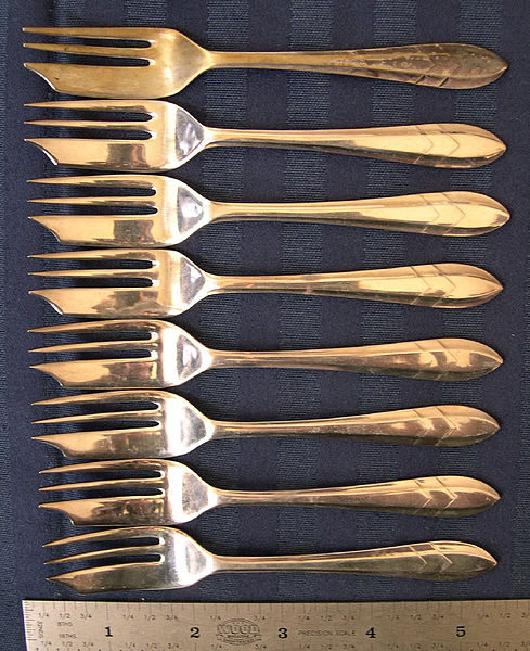 File:Vintage Pastry Forks Sheffield Eng "Loxley" pattern EPNS Silverplate.jpg