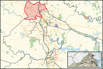 District map Virginia's 16th Senate district (since 2024).svg