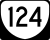 State Route 124 marker