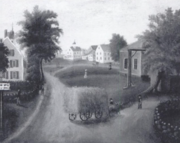 Burrage Yale tin shop in the distance, 1840
